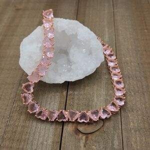 NEW! Delicious Pink Heart Choker Style Necklace • Better Costume Jewelry